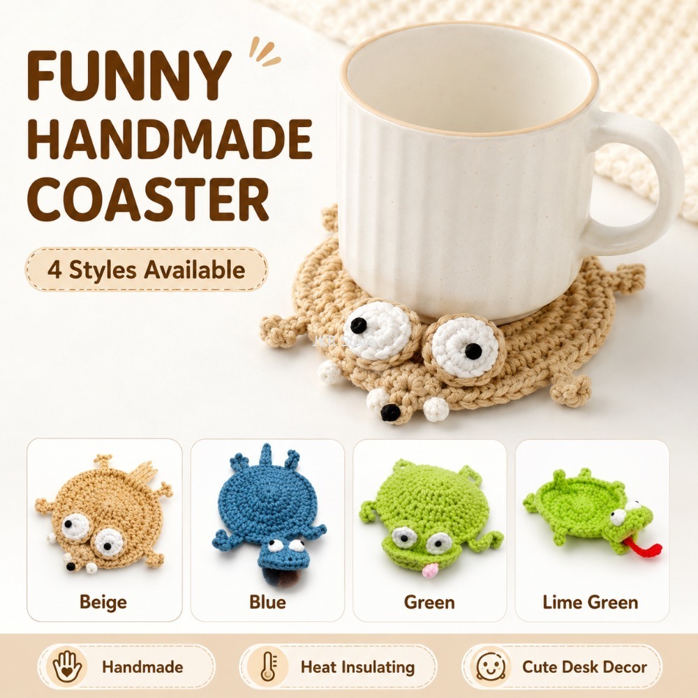 Coffee Tea Station - Posavasos de Ganchillo con Diseño de