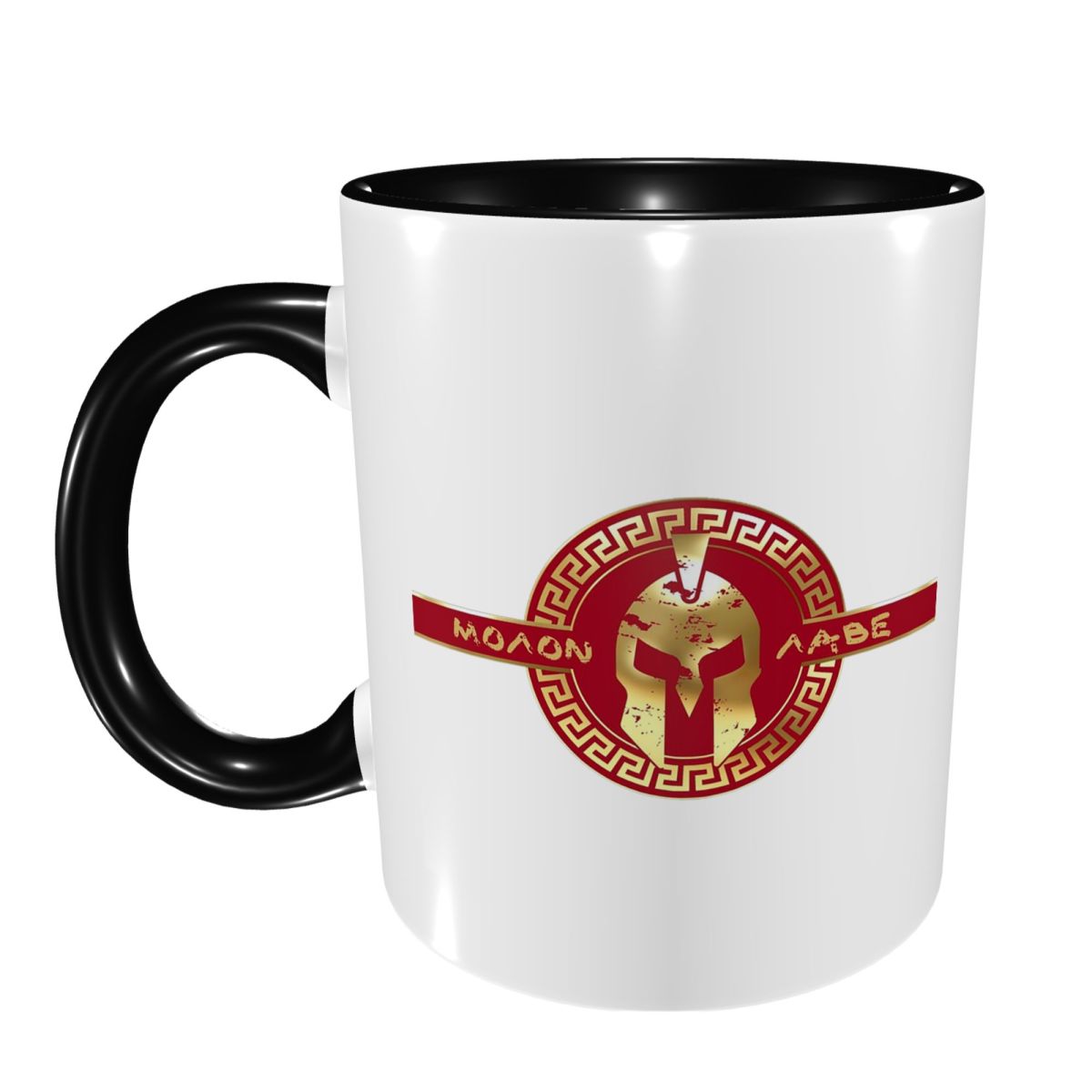 Coffee Tea Logo - Taza con logotipo del casco Spartan