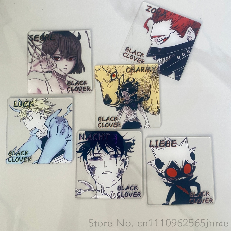 Coffee Tea Station - Posavasos Acrílicos Creativos de Anime Black