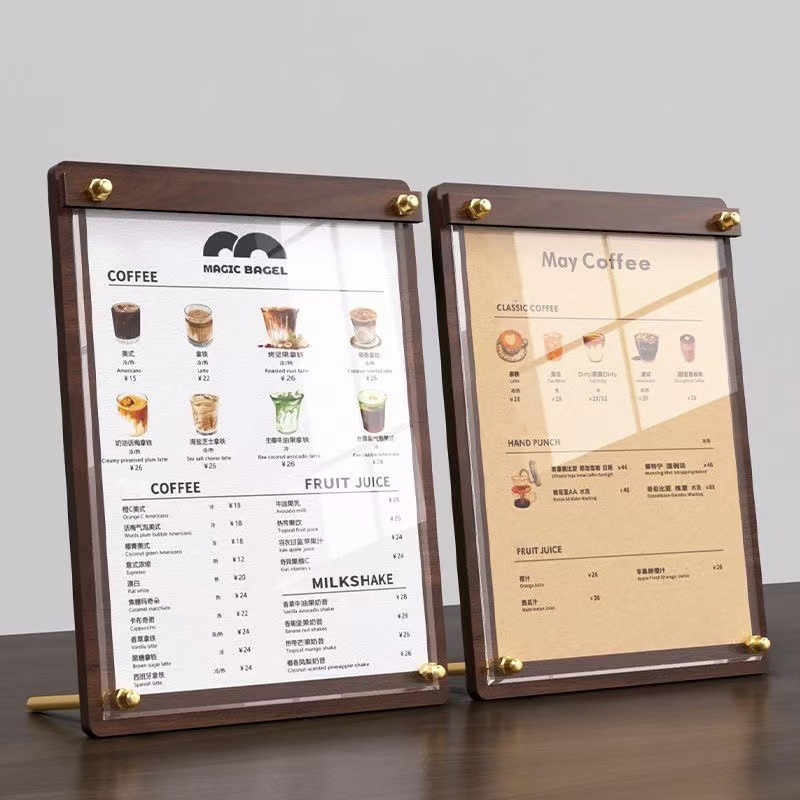 Coffee Tea Station - Expositor de Menú Personalizado A4/A5 de