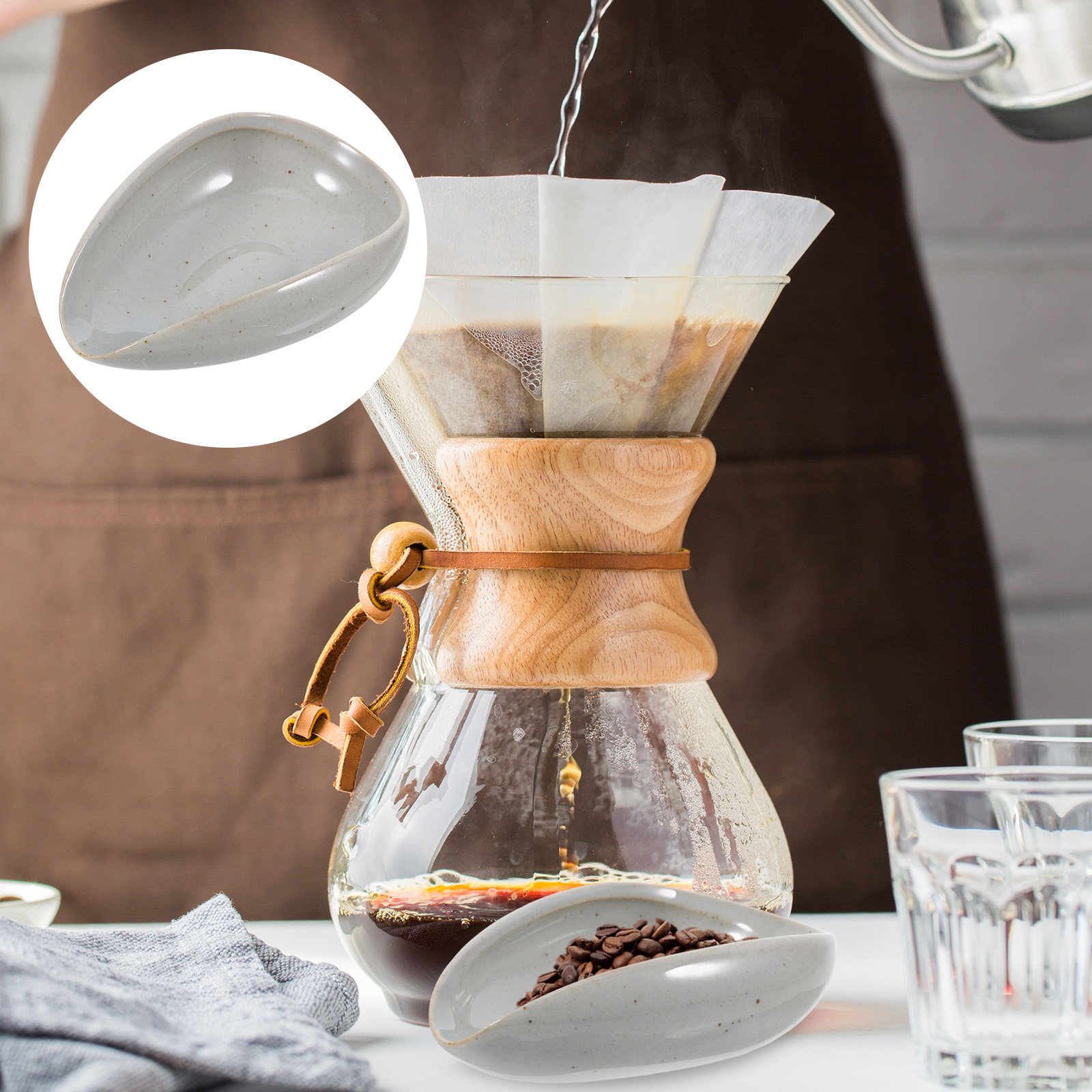 Coffee Tea Home - Bandeja de Cerámica para Granos de