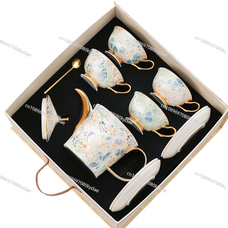 Coffee Tea Gift Set - Taza de café, tetera de cerámica,