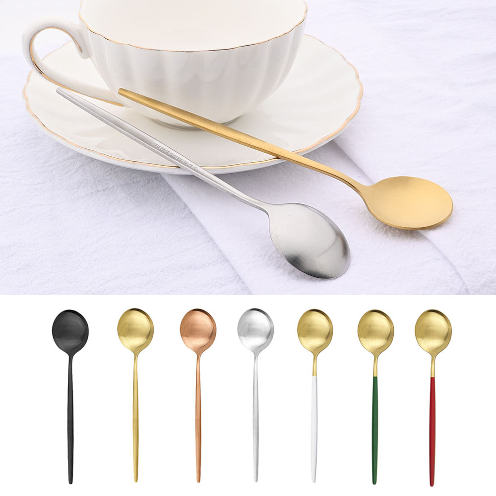 Coffee Tea Spoon - Juego de cucharas mate pequeñas de