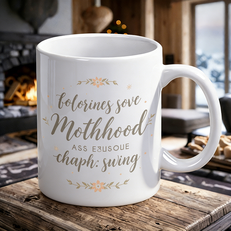 Coffee Tea Quotes - Taza de Cerámica con Frase Floral