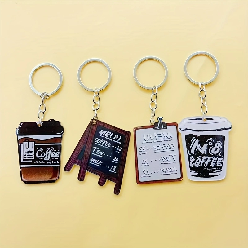 Coffee&Tea House Menu - Llavero de acrílico con forma de