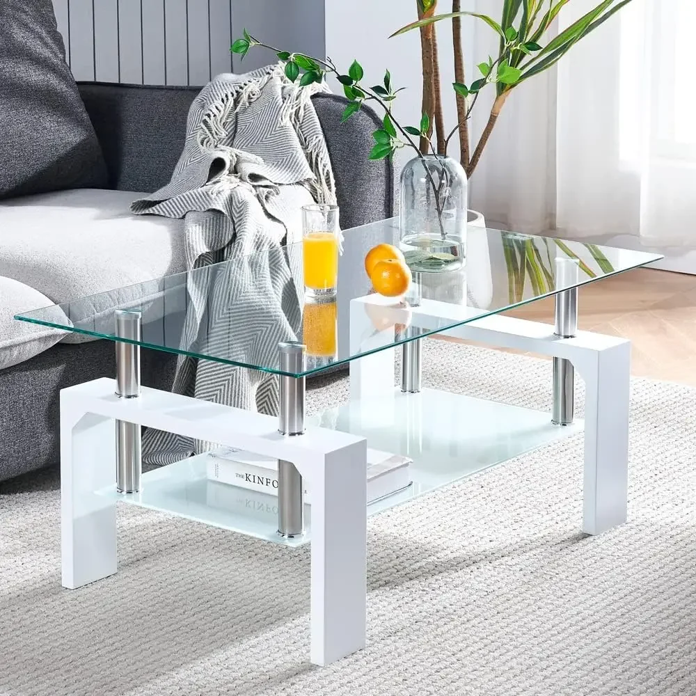 Mesa de centro rectangular par - Coffee Tea Quotes reseña y precio