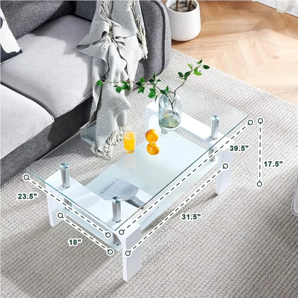 Mesa de centro rectangular par - Coffee Tea Quotes reseña y precio