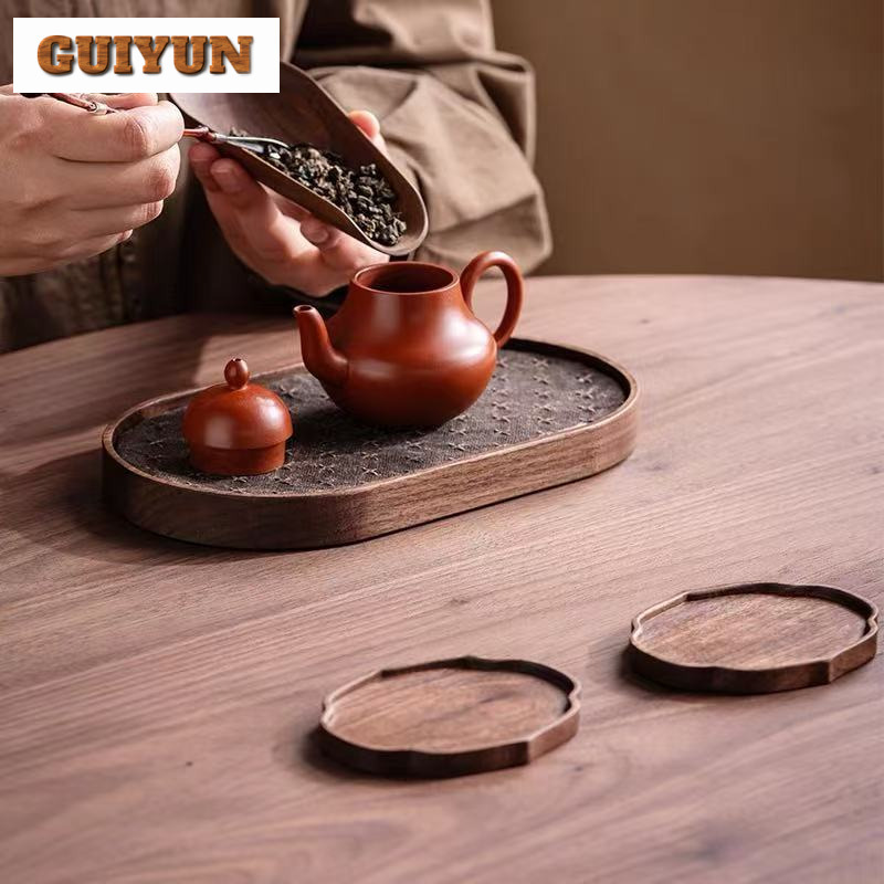 Bandeja de té pequeña de nogal - Coffee Tea Station reseña y precio