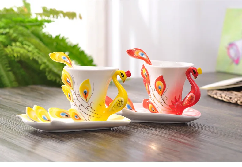 Taza de café de pavo real de c - Coffee Tea Difference reseña y precio