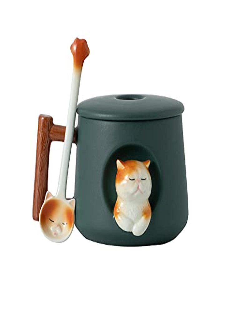Adorable Taza de Cerámica 3D c - Coffee Tea Spoon reseña y precio