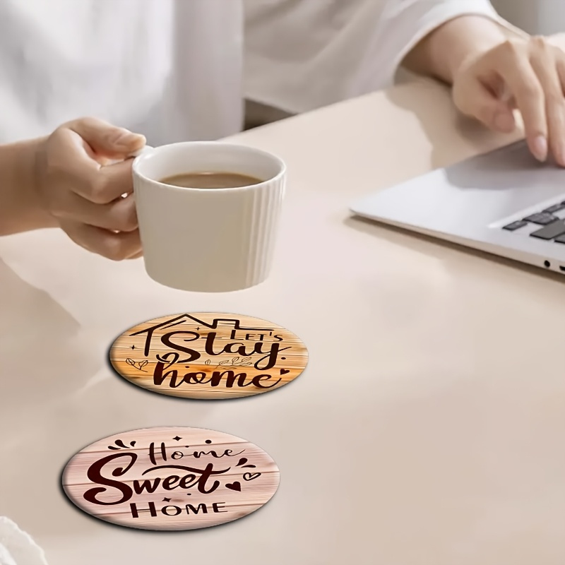 Posavasos de Madera con Frases - Coffee Tea Quotes reseña y precio