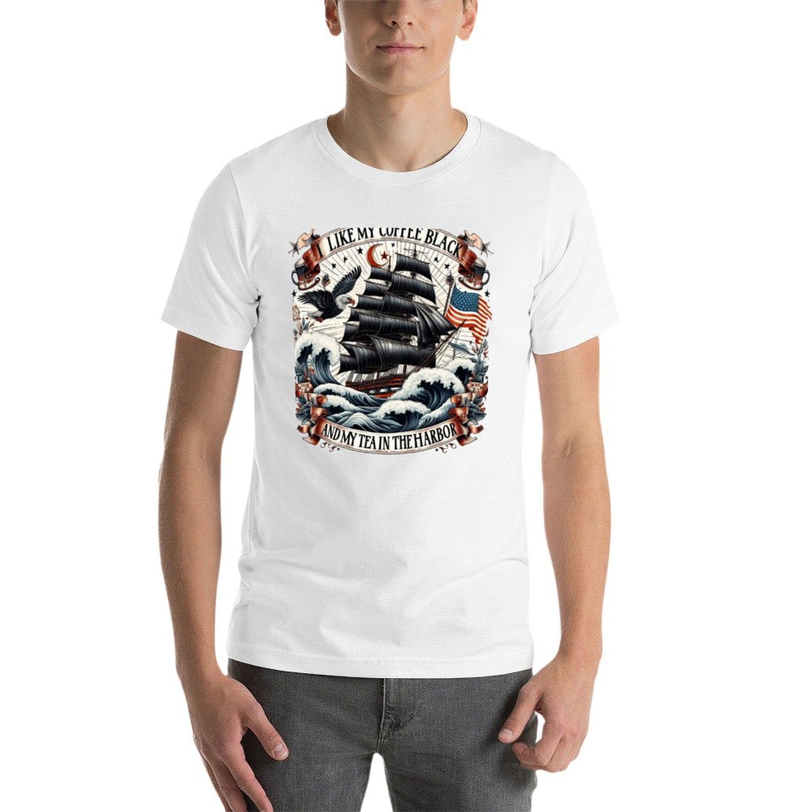 Camiseta de algodón de manga c - Coffee Tea Quotes reseña y precio