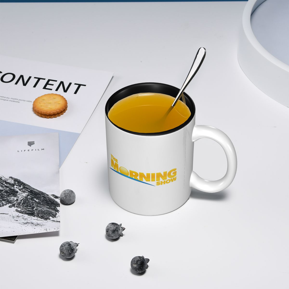 Taza con logotipo de The Morni - Morning Tea Coffee reseña y precio