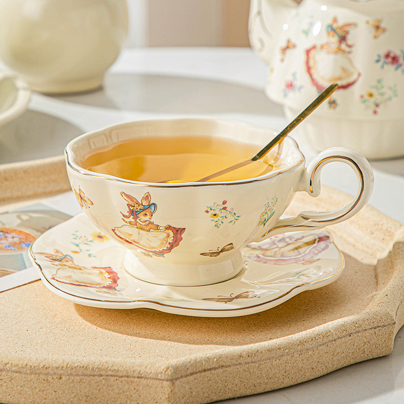 Taza y plato de café retro ing - Coffee Tea Gift Set reseña y precio