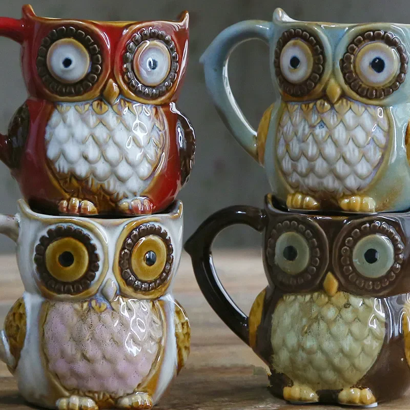Lindo búho de dibujos animados - Morning Tea Coffee reseña y precio