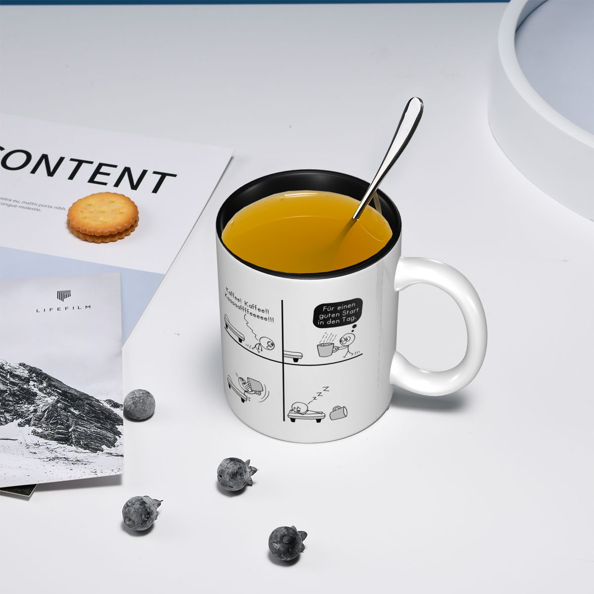 Taza de Café Divertida de Cerá - Morning Tea Coffee reseña y precio