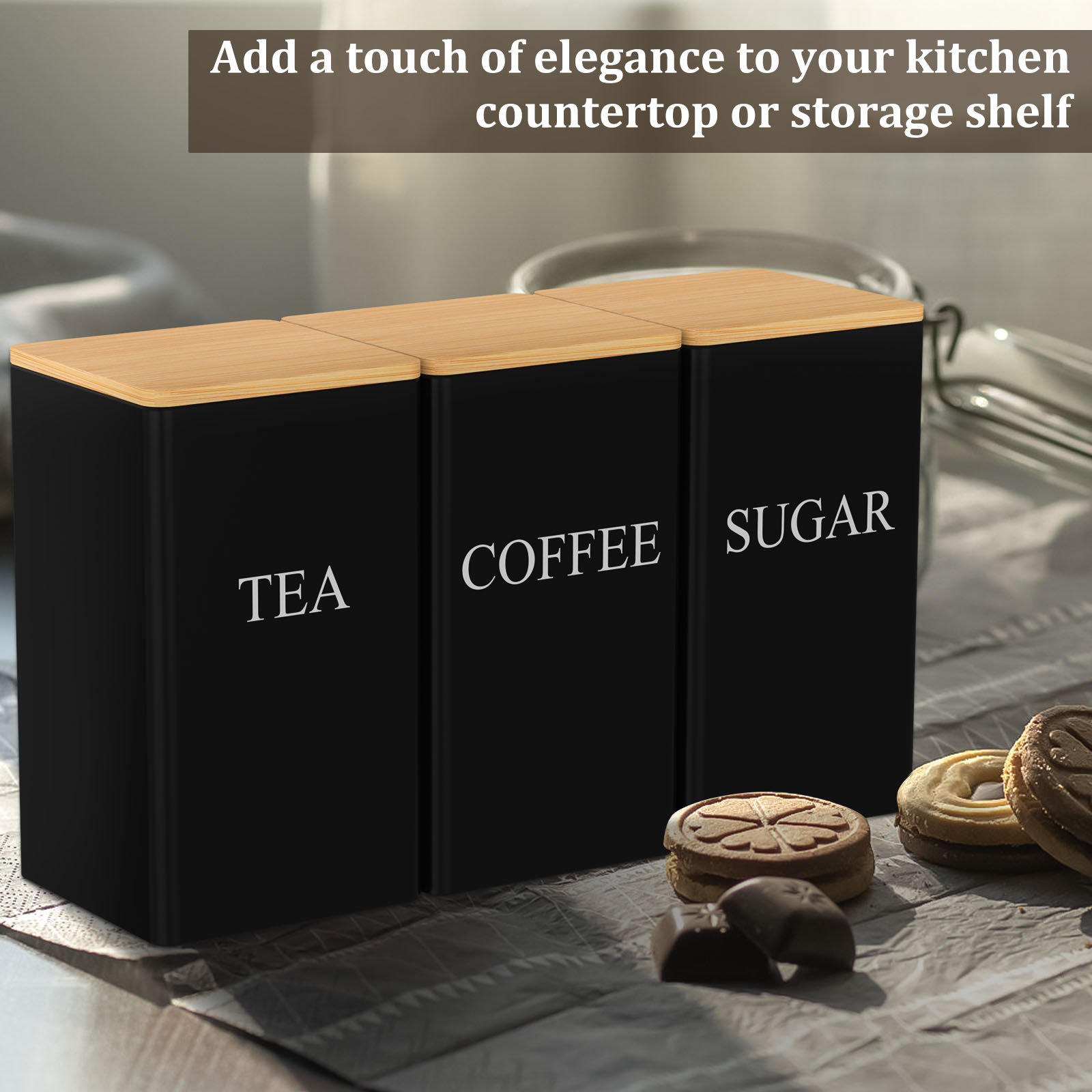 Tarro de almacenamiento de gra - Coffee Tea And Sugar Canisters reseña y precio